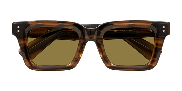 Front of Izael in Dark Brown Striped