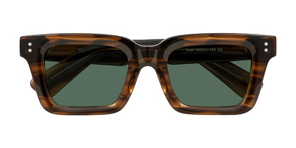 Front of Izael in Dark Brown Striped