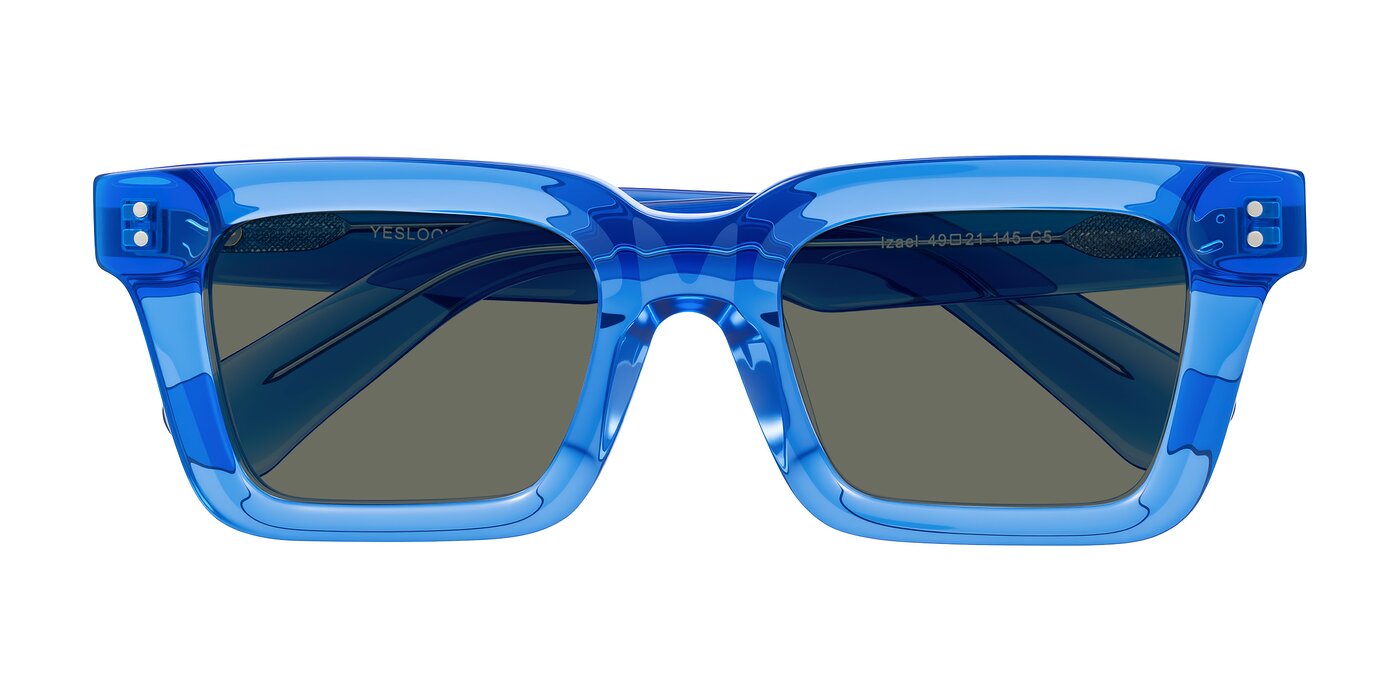 Izael - Transparent Blue Polarized Sunglasses