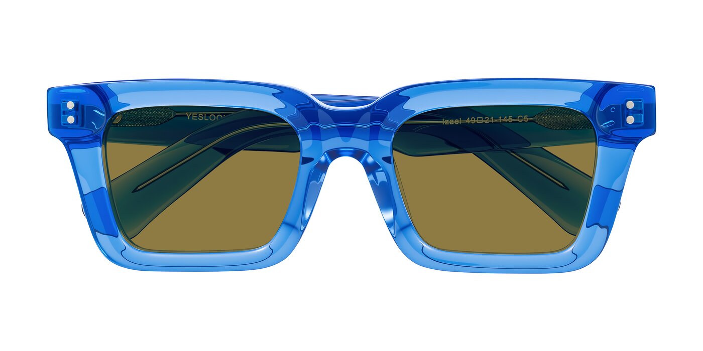 Izael - Transparent Blue Polarized Sunglasses