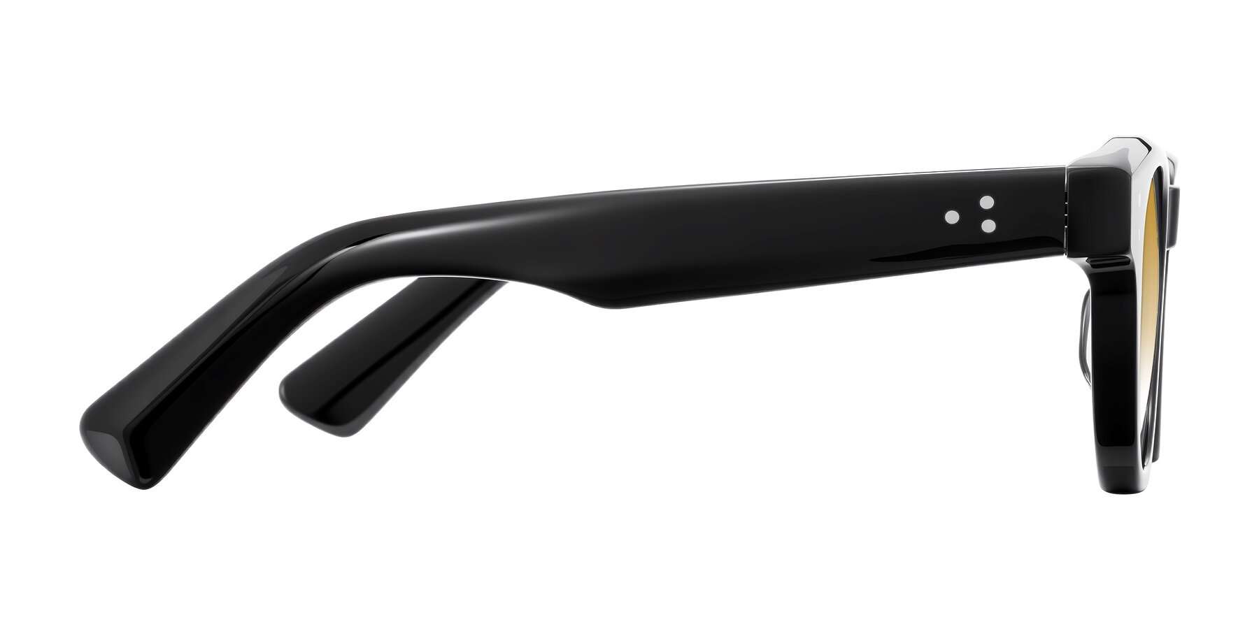 Side of Jasiri in Black with Champagne Gradient Lenses