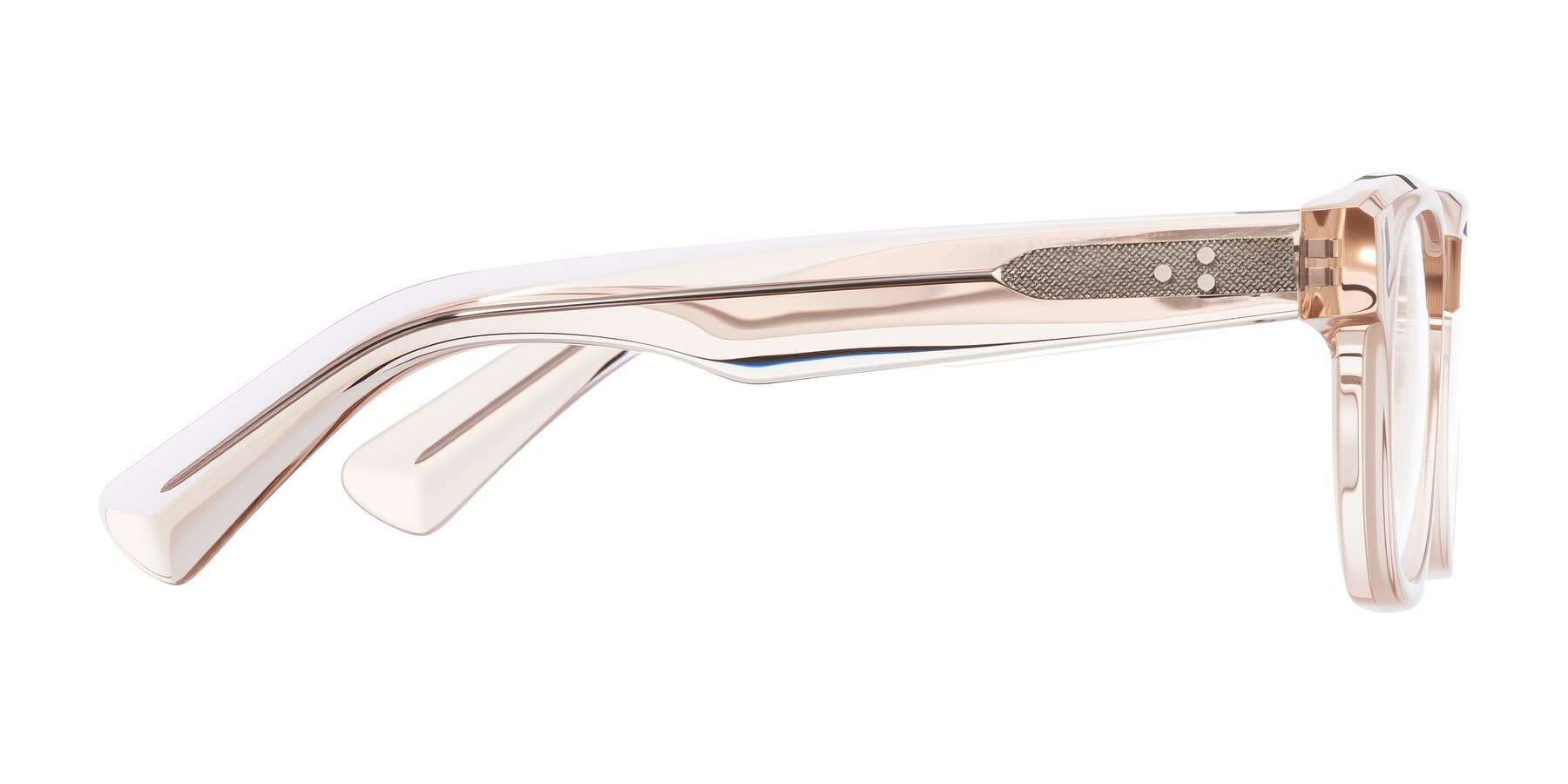 Side of Jasiri in Light Amber with Clear Blue Light Blocking Lenses