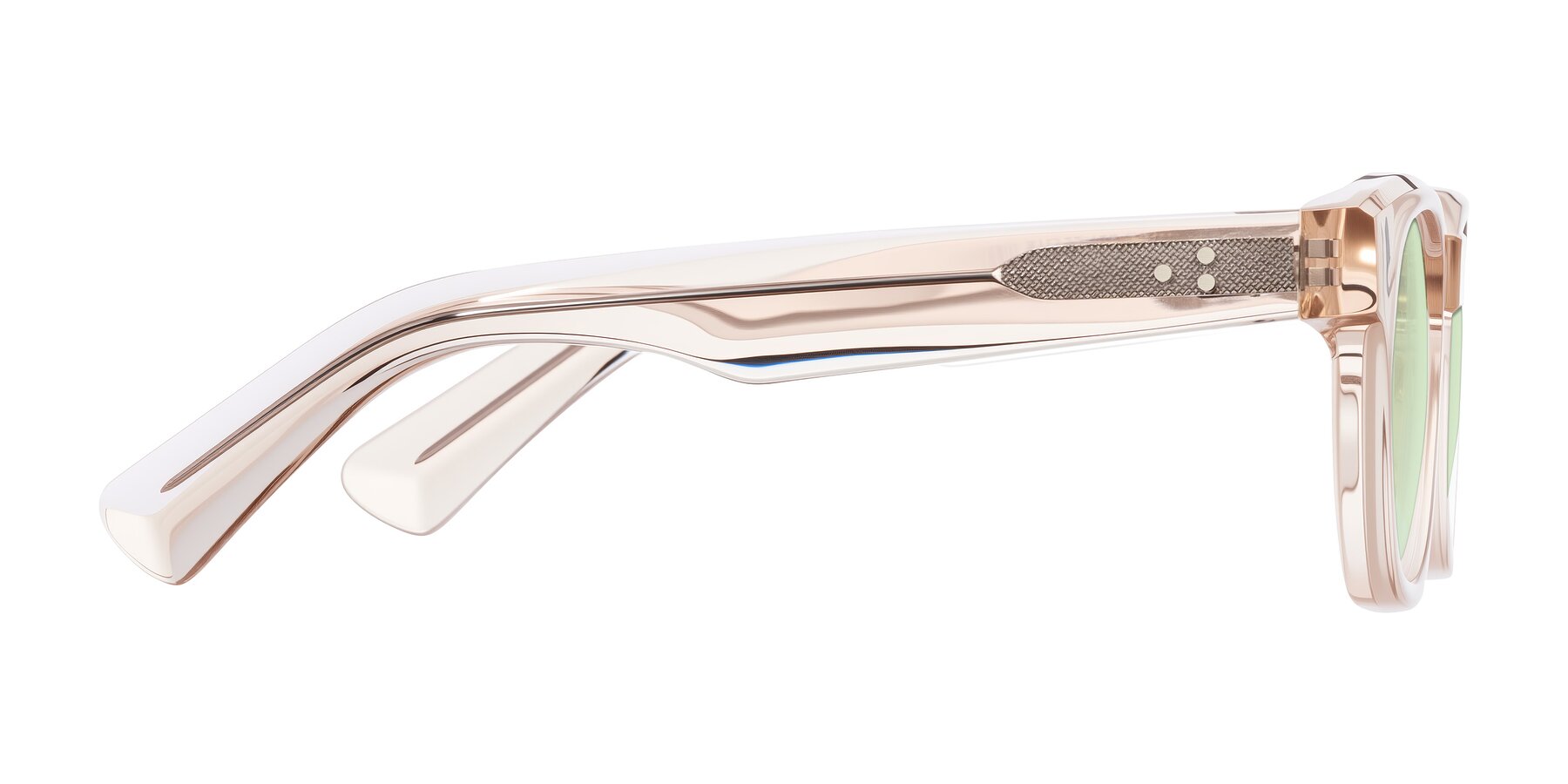 Side of Jasiri in Light Amber with Light Green Tinted Lenses