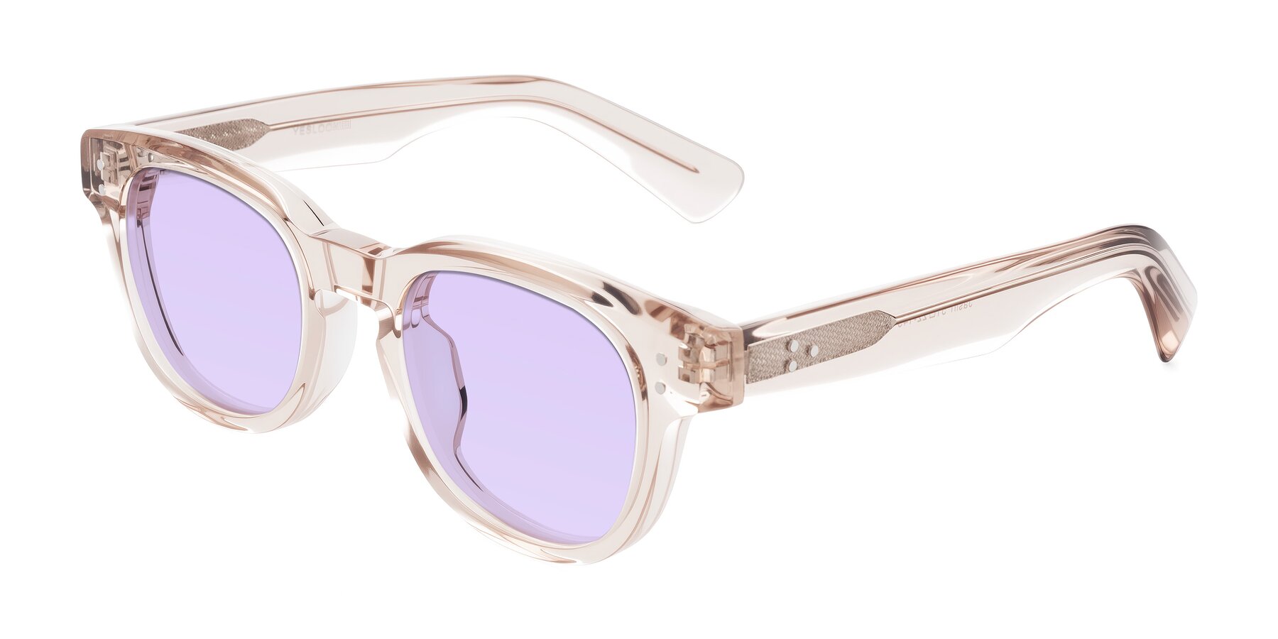 Angle of Jasiri in Light Amber with Light Purple Tinted Lenses