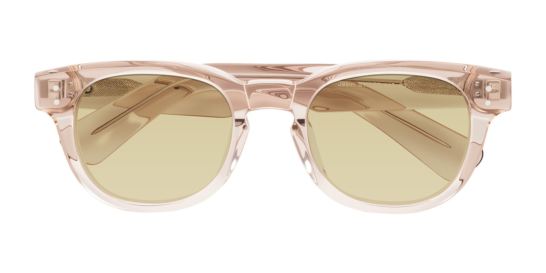 Folded Front of Jasiri in Light Amber with Light Champagne Tinted Lenses