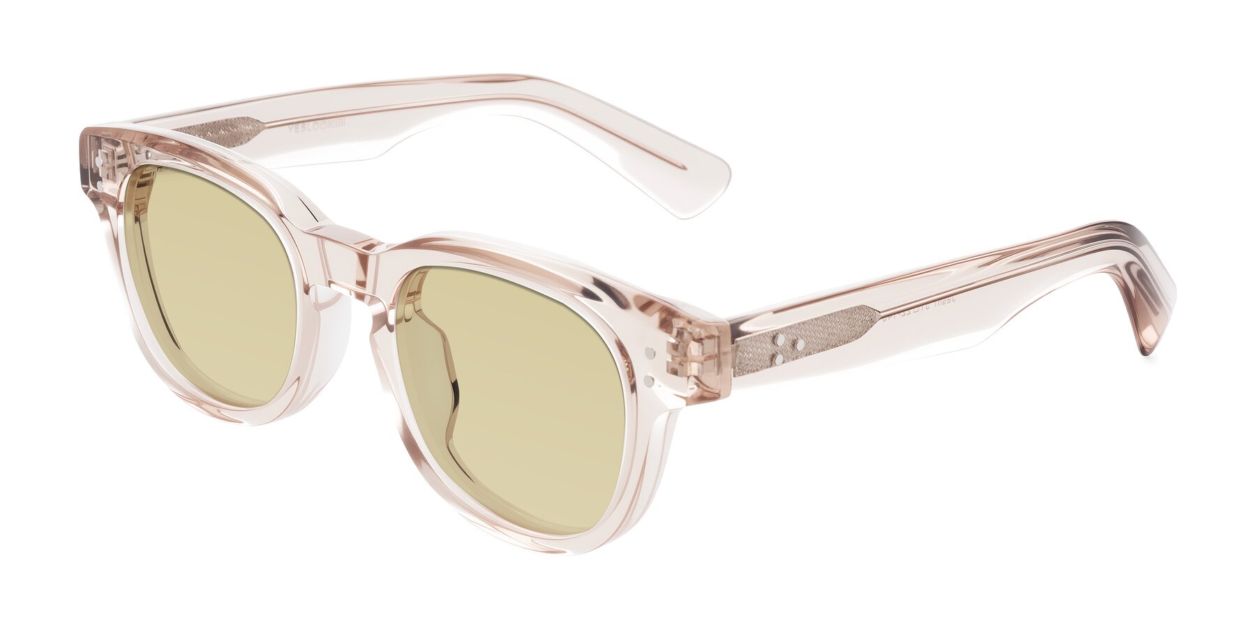 Angle of Jasiri in Light Amber with Light Champagne Tinted Lenses