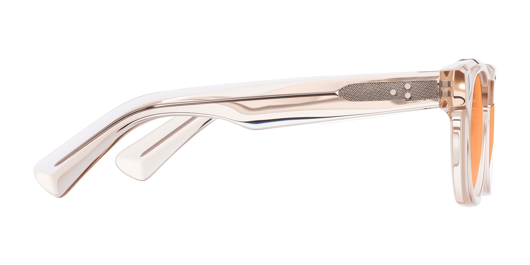 Side of Jasiri in Light Amber with Medium Orange Tinted Lenses