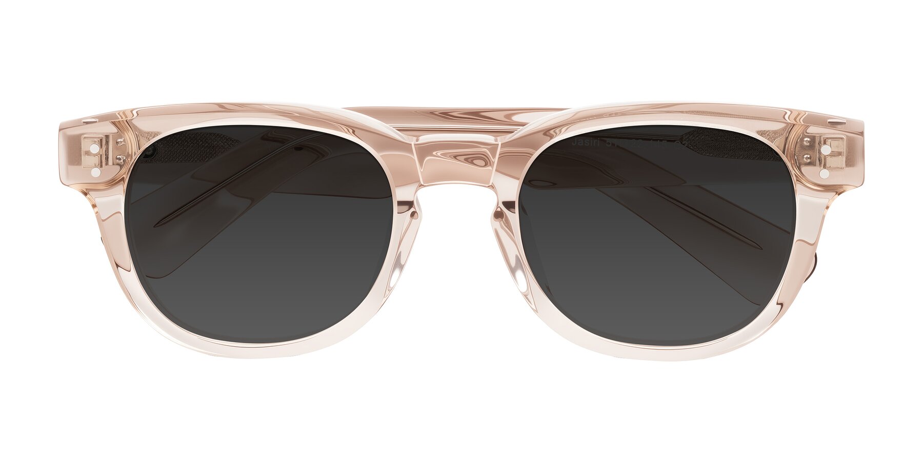 Folded Front of Jasiri in Light Amber with Gray Tinted Lenses