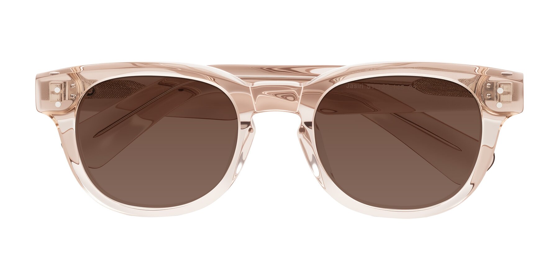 Folded Front of Jasiri in Light Amber with Brown Tinted Lenses