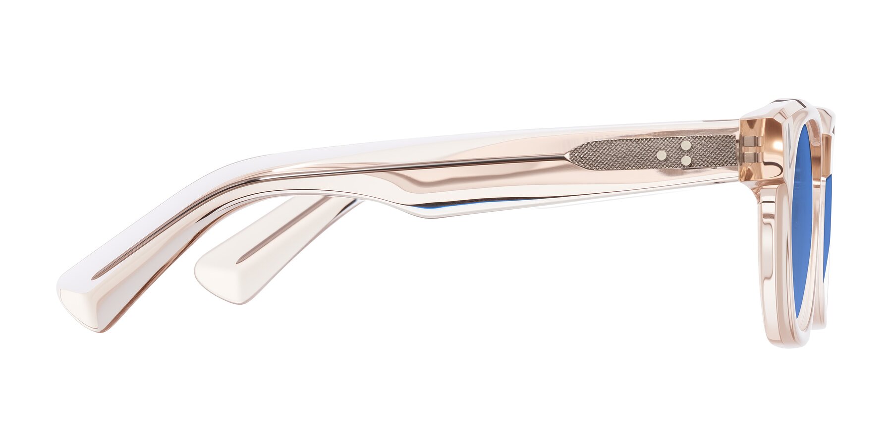 Side of Jasiri in Light Amber with Blue Tinted Lenses