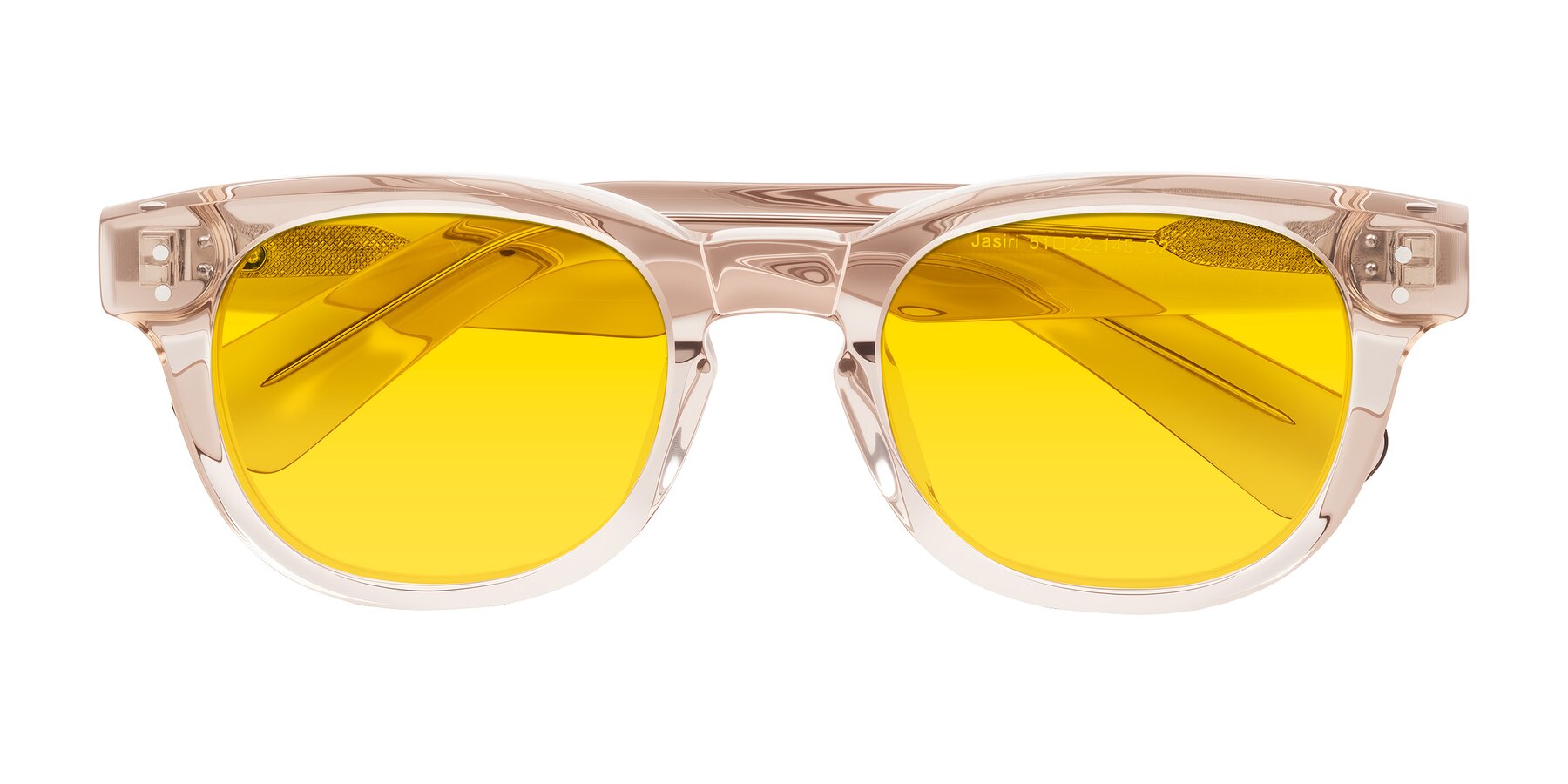 Folded Front of Jasiri in Light Amber with Yellow Tinted Lenses