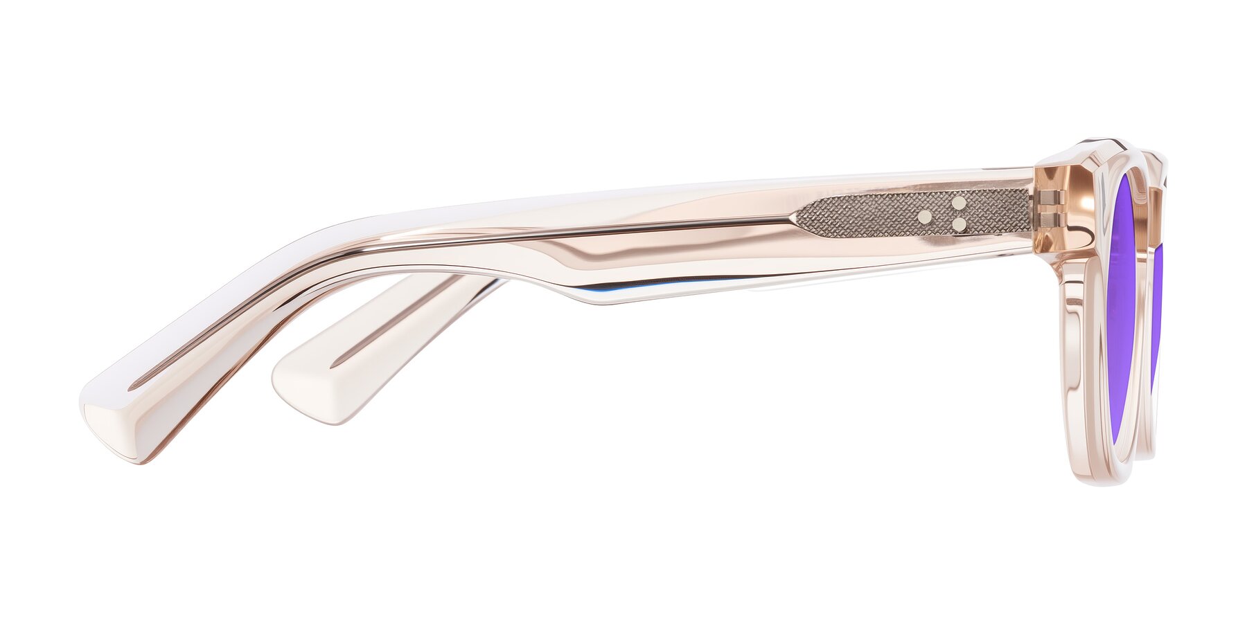 Side of Jasiri in Light Amber with Purple Tinted Lenses