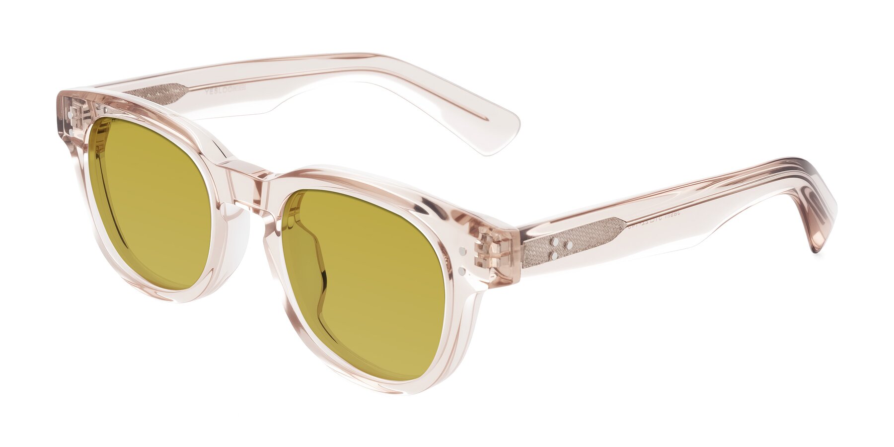 Angle of Jasiri in Light Amber with Champagne Tinted Lenses