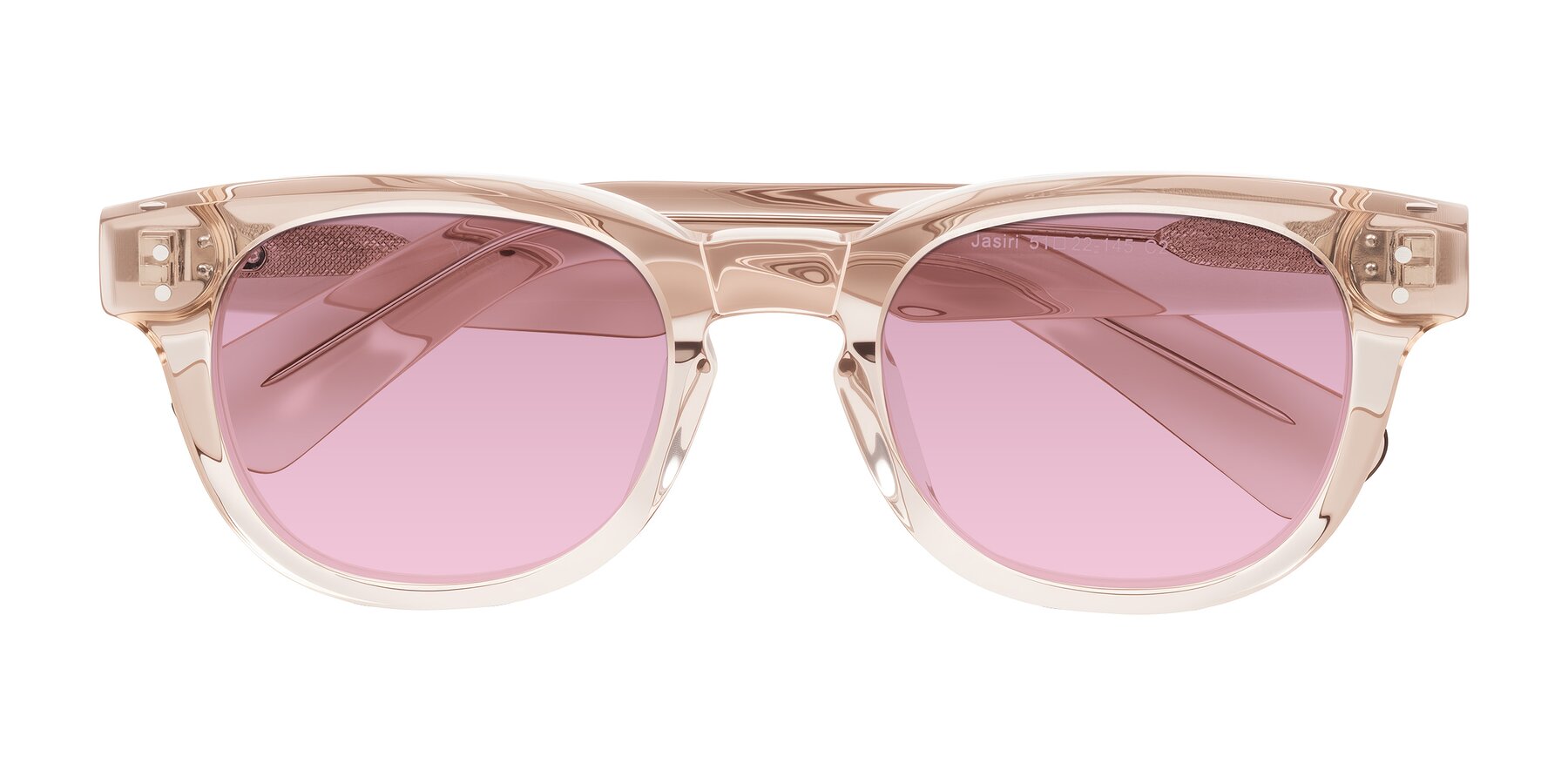 Folded Front of Jasiri in Light Amber with Light Wine Tinted Lenses