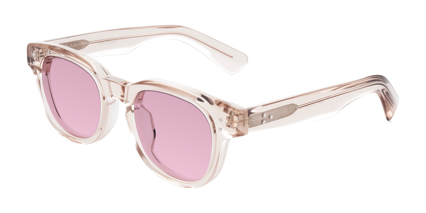 Angle of Jasiri in Light Amber with Light Wine Tinted Lenses