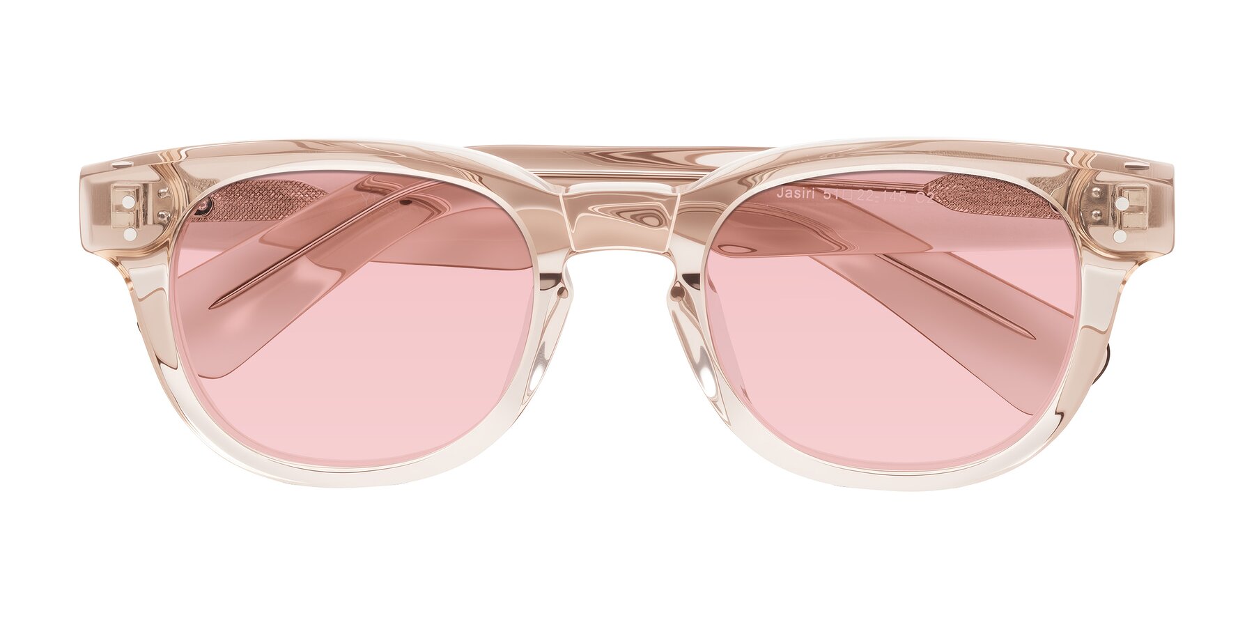 Folded Front of Jasiri in Light Amber with Light Garnet Tinted Lenses