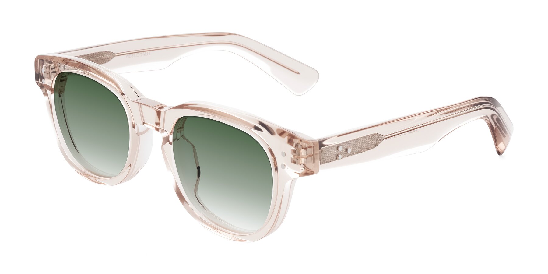 Angle of Jasiri in Light Amber with Green Gradient Lenses