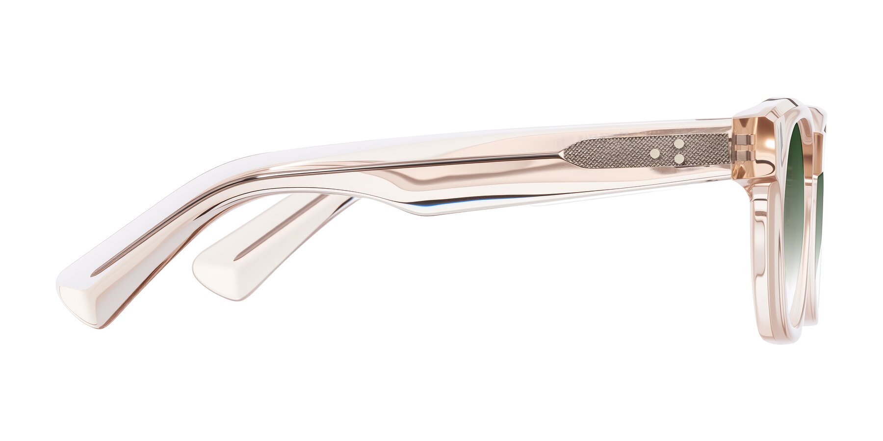 Side of Jasiri in Light Amber with Green Gradient Lenses