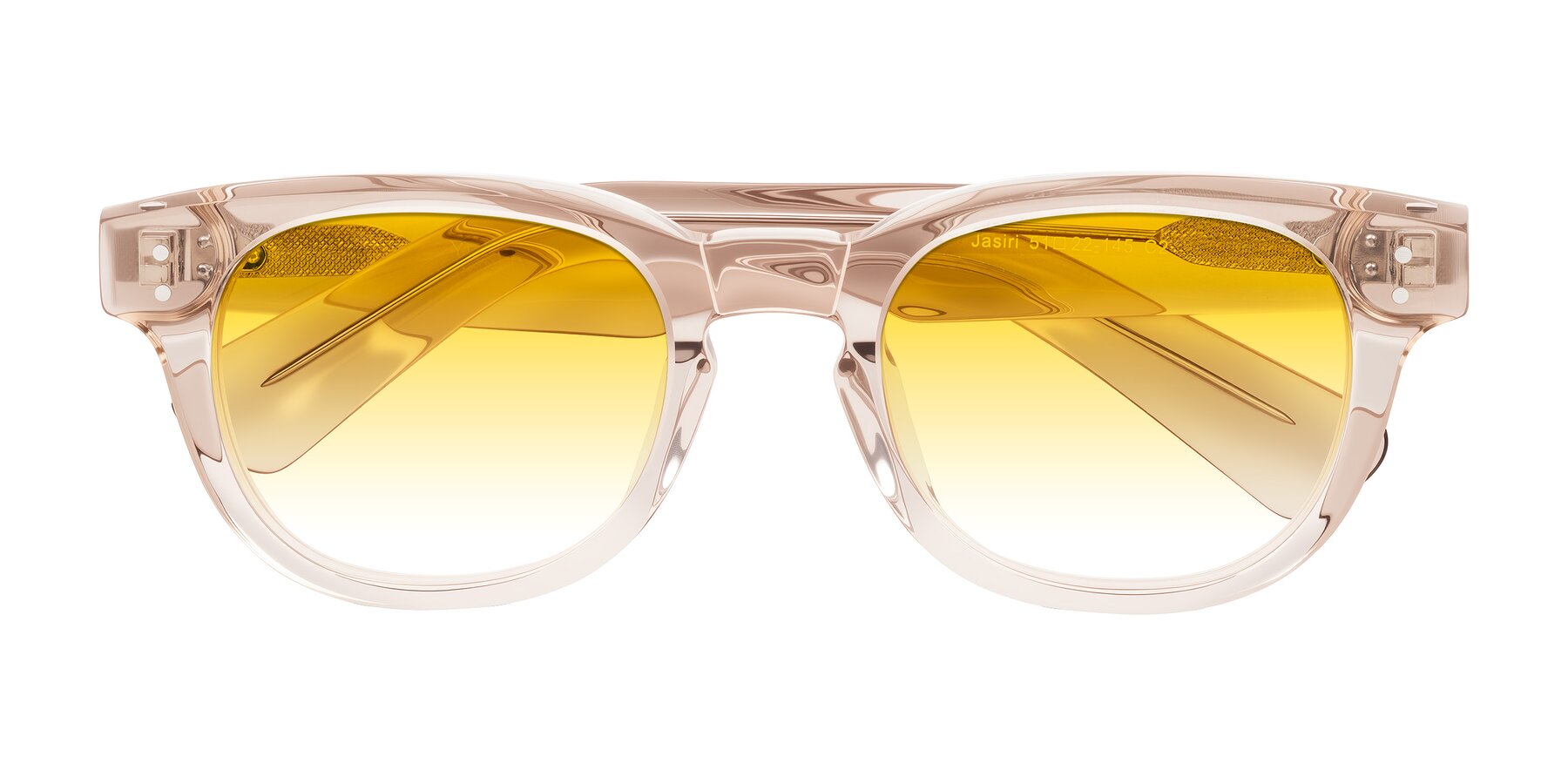 Folded Front of Jasiri in Light Amber with Yellow Gradient Lenses