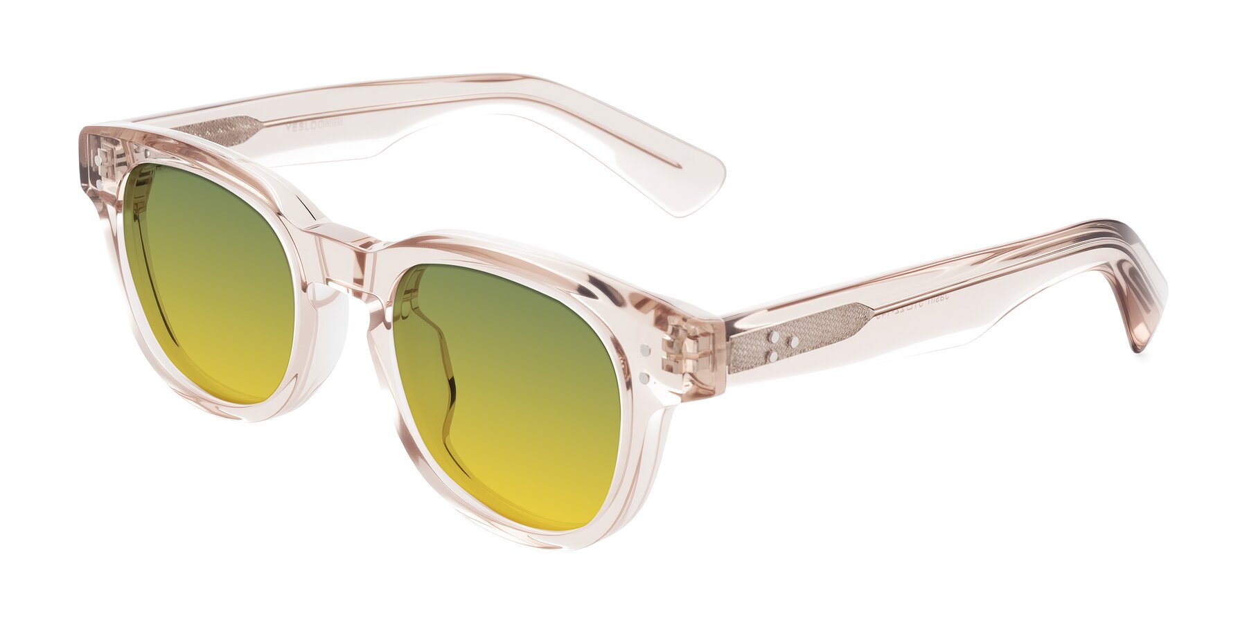 Angle of Jasiri in Light Amber with Green / Yellow Gradient Lenses