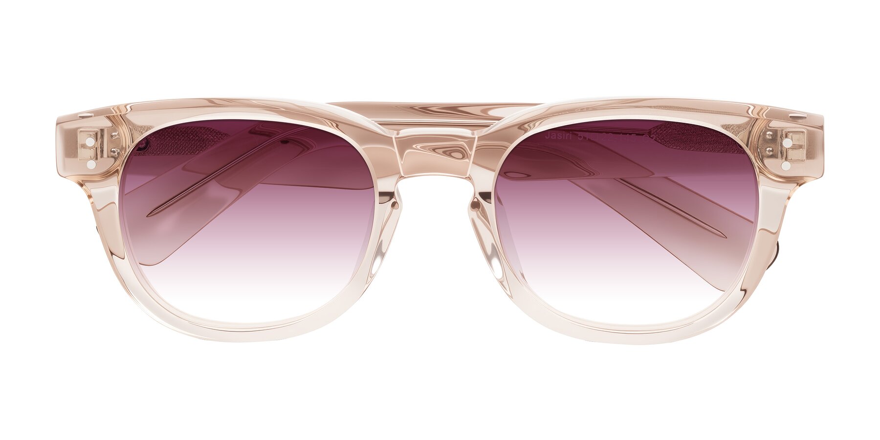Folded Front of Jasiri in Light Amber with Wine Gradient Lenses