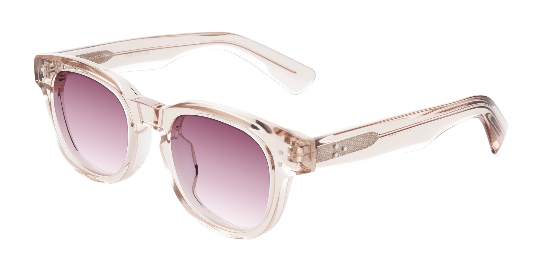 Angle of Jasiri in Light Amber with Wine Gradient Lenses