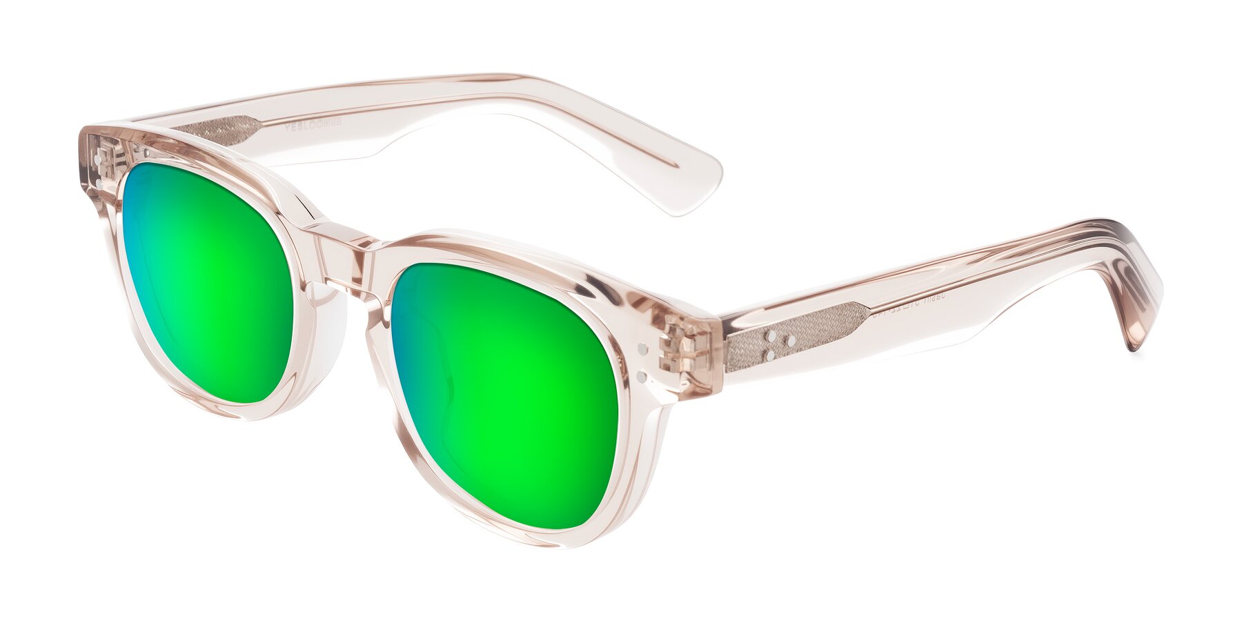 Angle of Jasiri in Light Amber with Green Mirrored Lenses