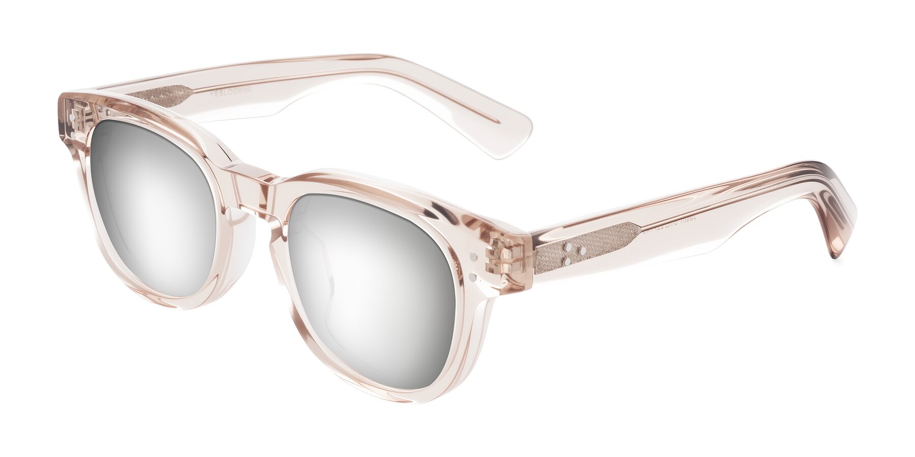 Angle of Jasiri in Light Amber with Silver Mirrored Lenses