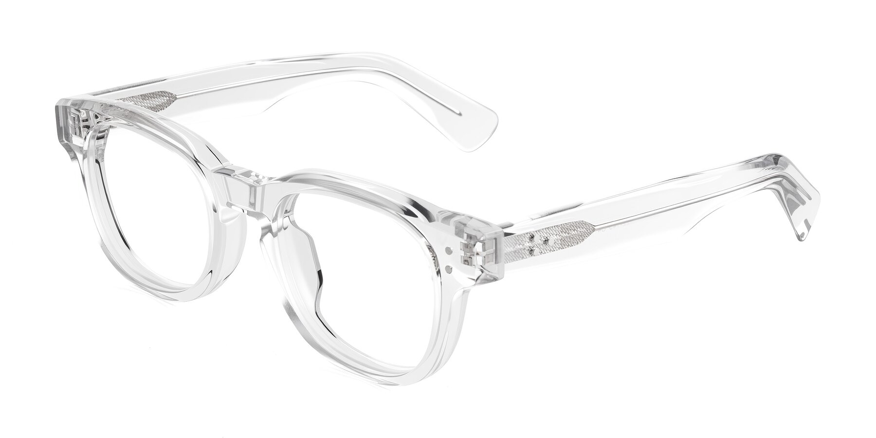 Angle of Jasiri in Clear with Clear Blue Light Blocking Lenses