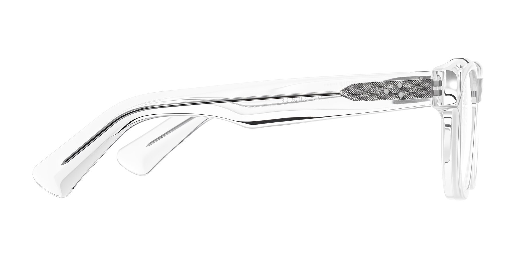 Side of Jasiri in Clear with Clear Blue Light Blocking Lenses