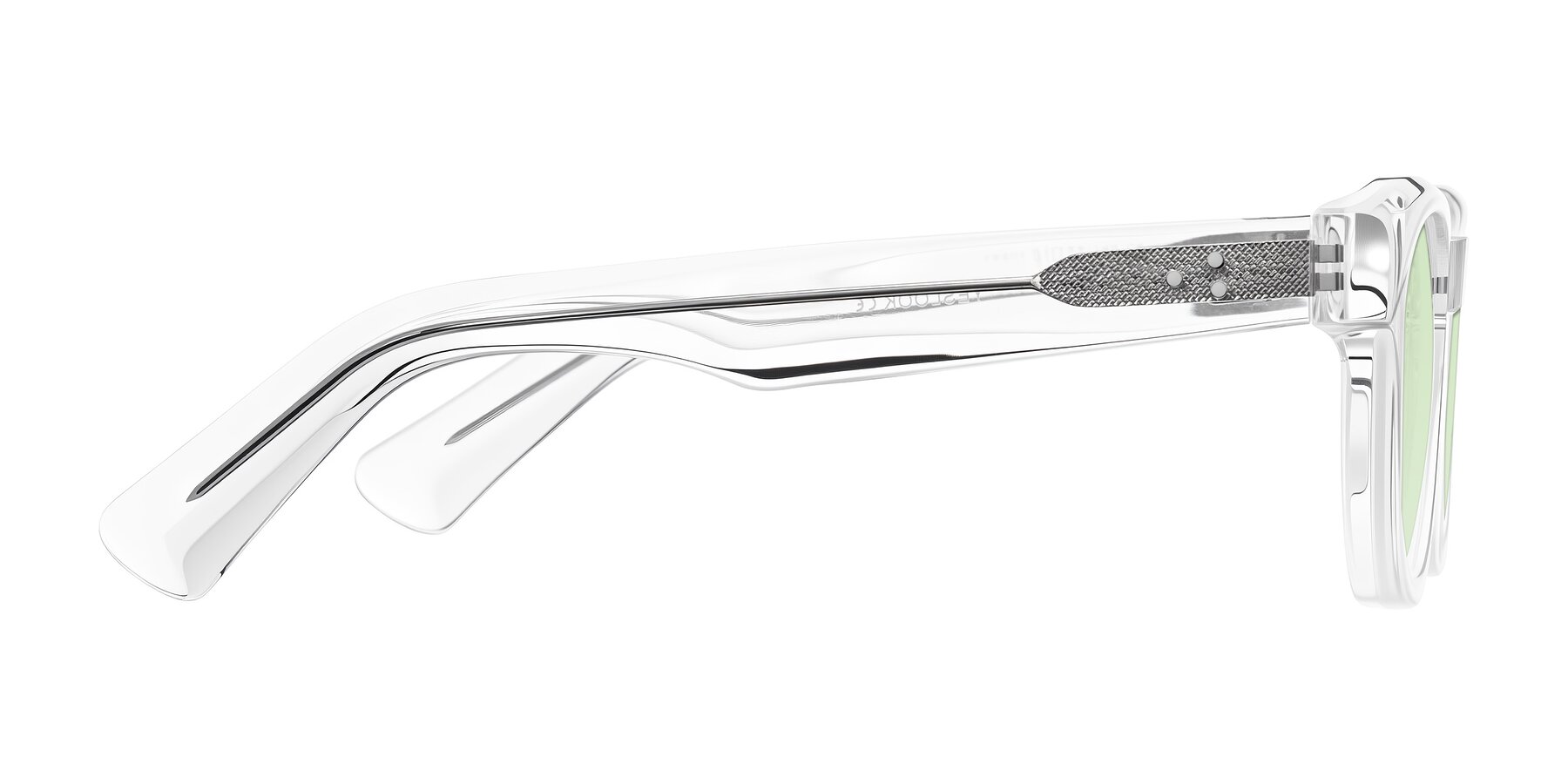 Side of Jasiri in Clear with Light Green Tinted Lenses