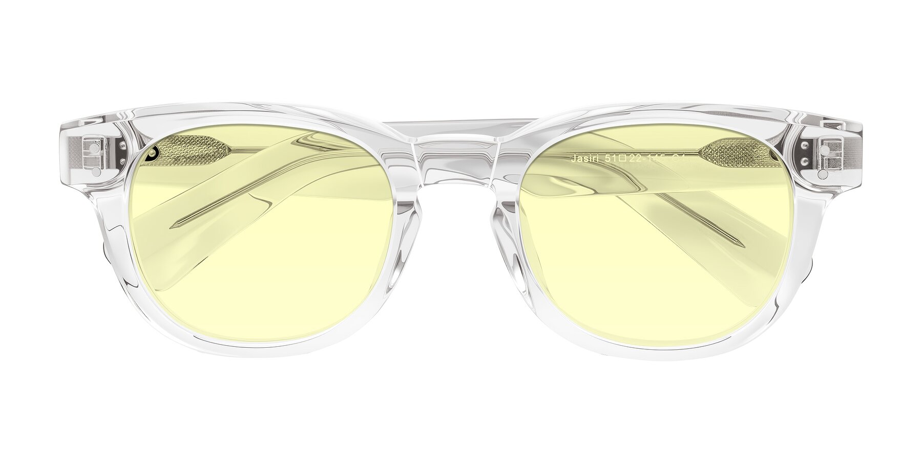 Folded Front of Jasiri in Clear with Light Yellow Tinted Lenses