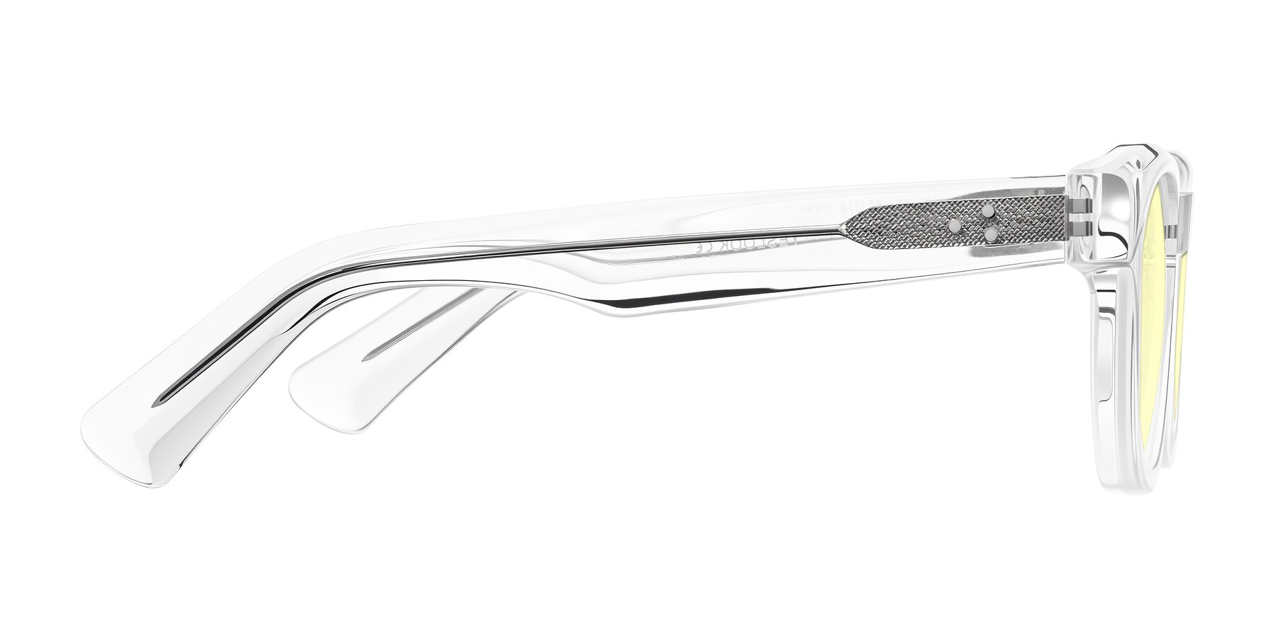 Side of Jasiri in Clear with Light Yellow Tinted Lenses