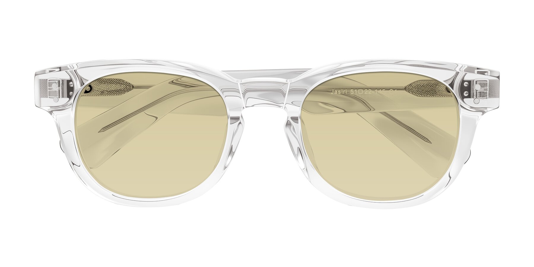 Folded Front of Jasiri in Clear with Light Champagne Tinted Lenses