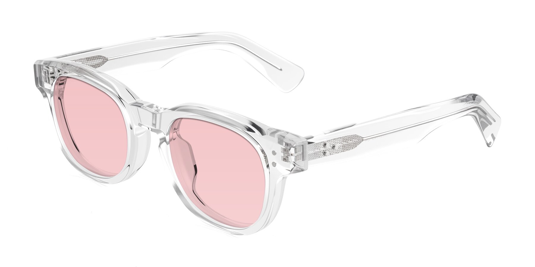 Angle of Jasiri in Clear with Light Garnet Tinted Lenses