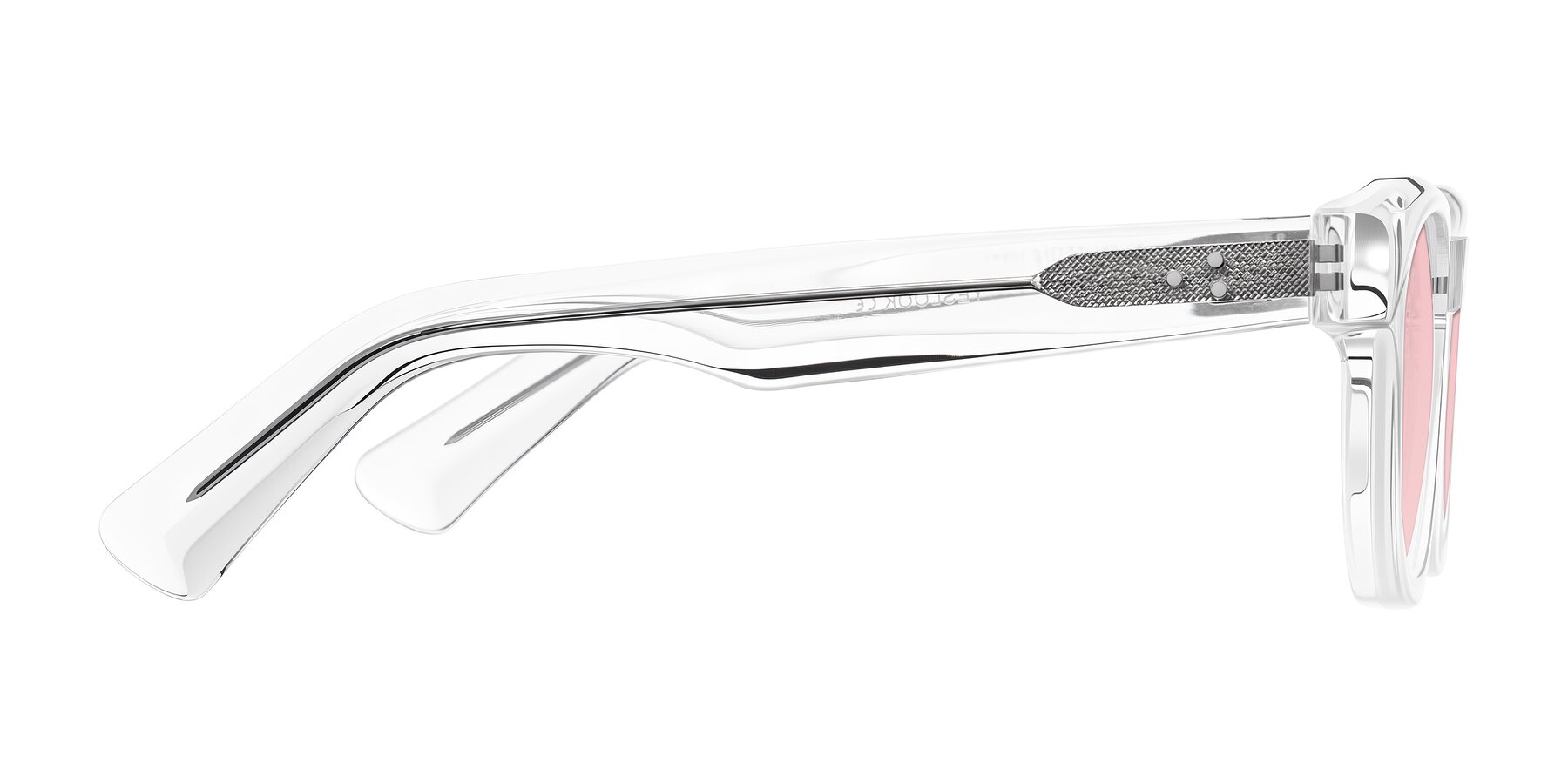 Side of Jasiri in Clear with Light Garnet Tinted Lenses