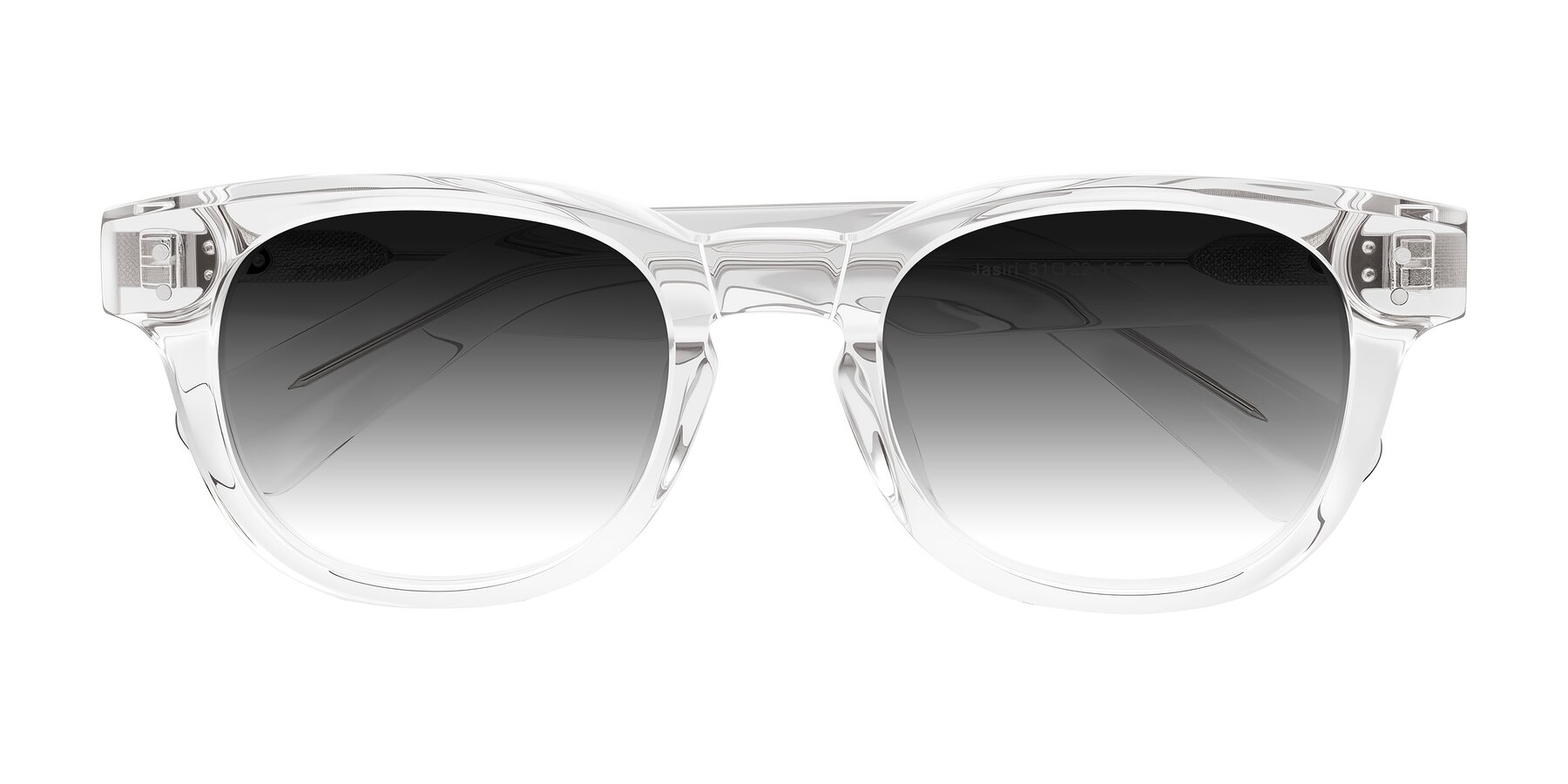 Folded Front of Jasiri in Clear with Gray Gradient Lenses