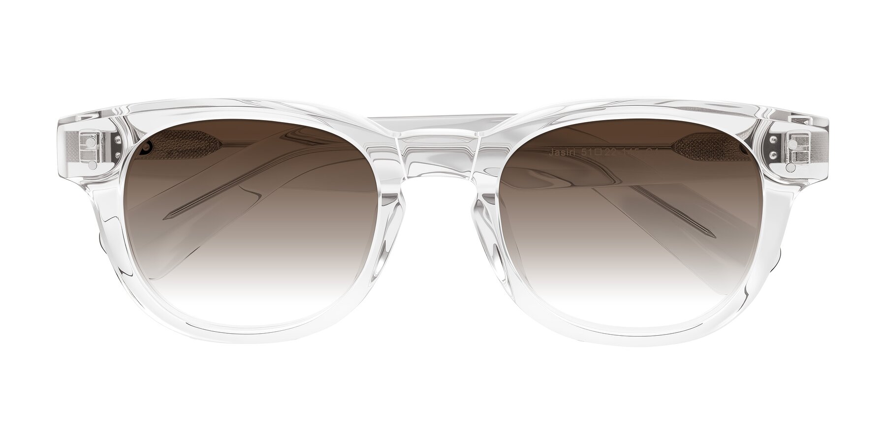 Folded Front of Jasiri in Clear with Brown Gradient Lenses