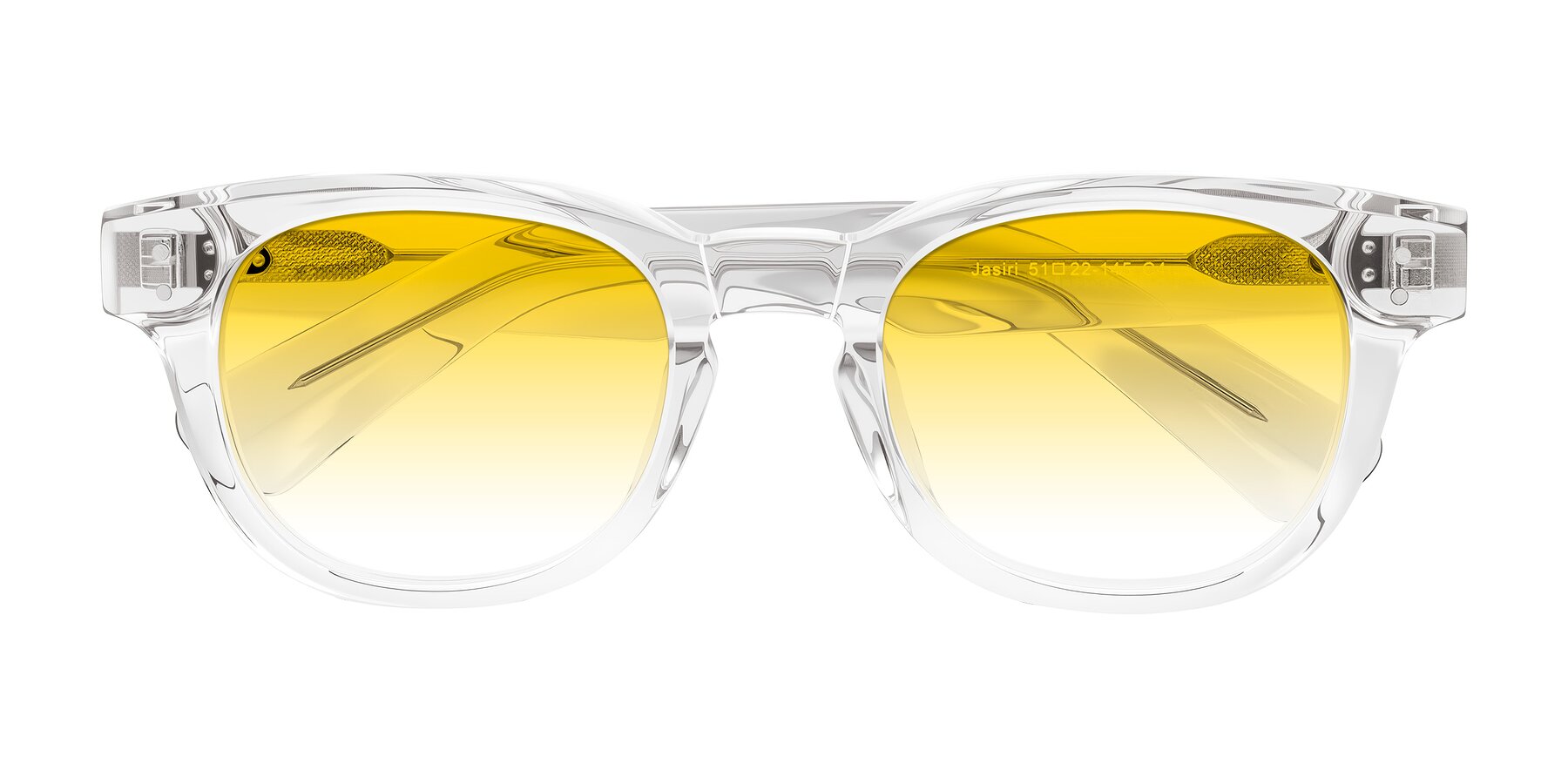 Folded Front of Jasiri in Clear with Yellow Gradient Lenses