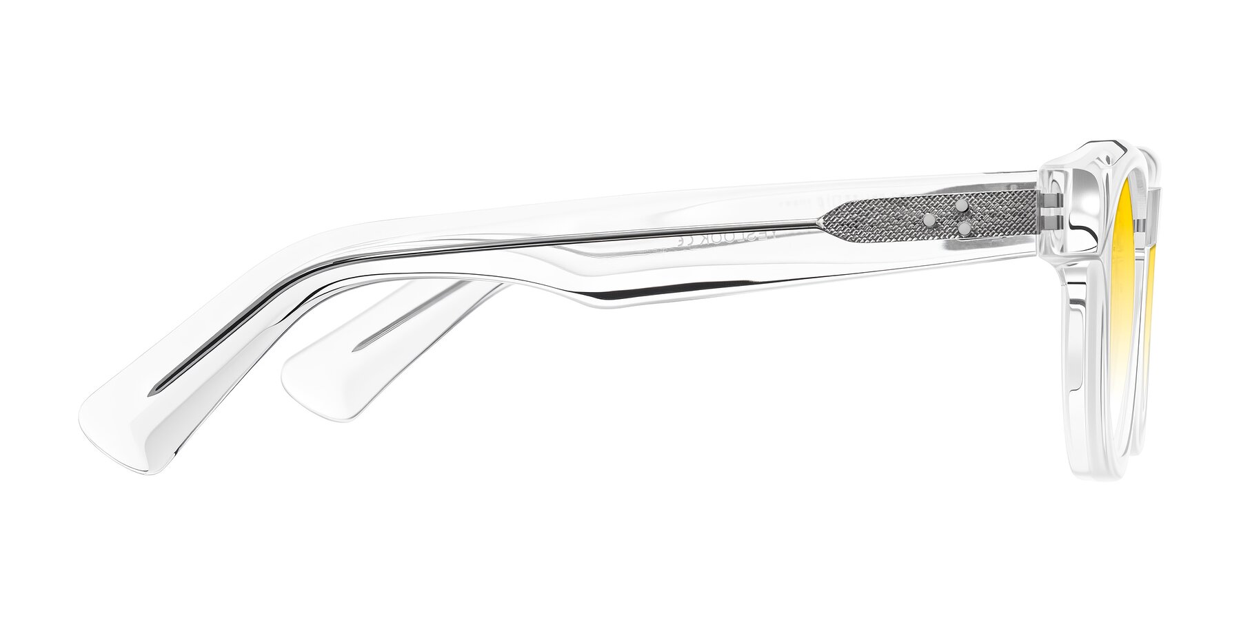 Side of Jasiri in Clear with Yellow Gradient Lenses