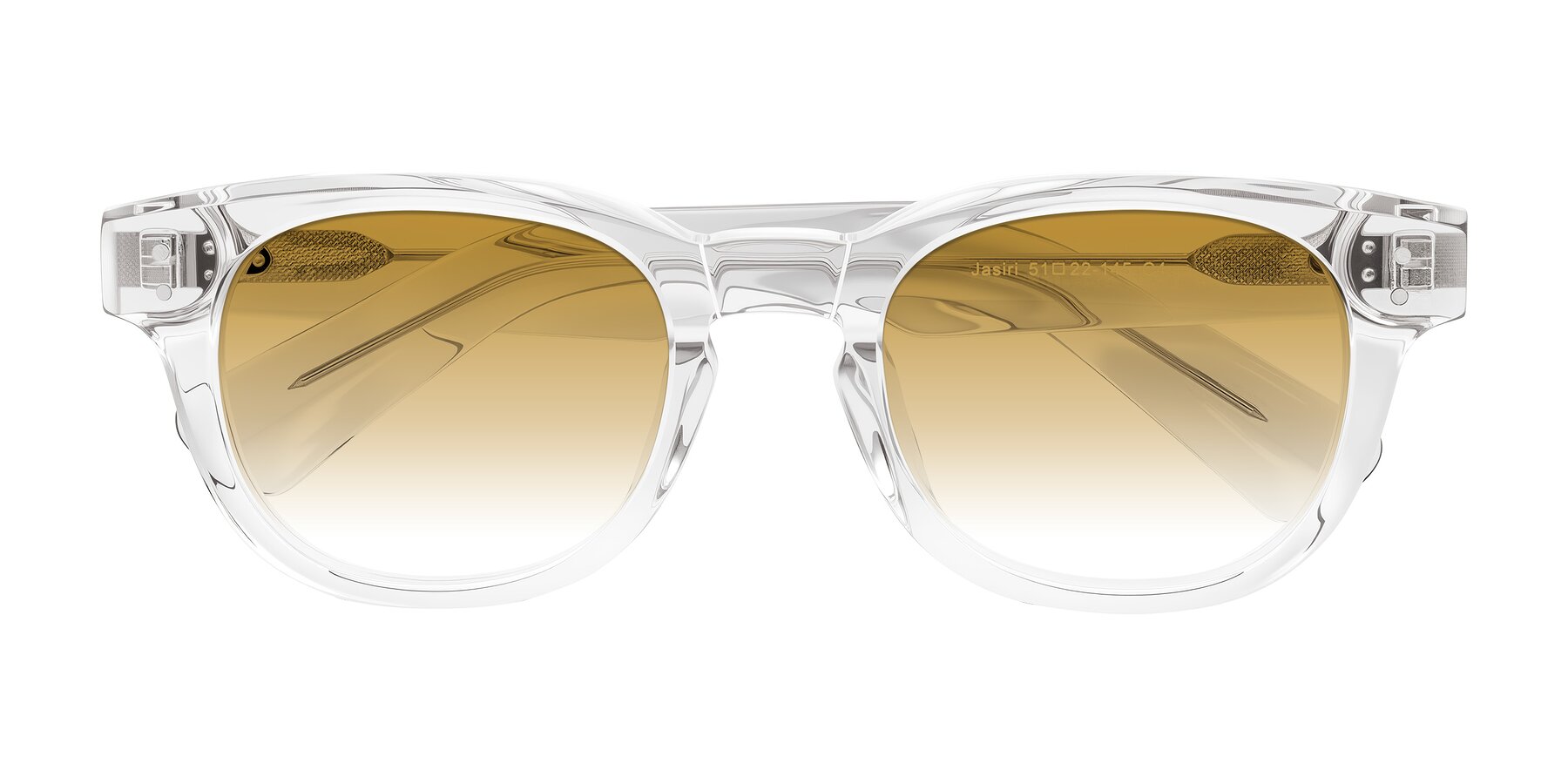 Folded Front of Jasiri in Clear with Champagne Gradient Lenses
