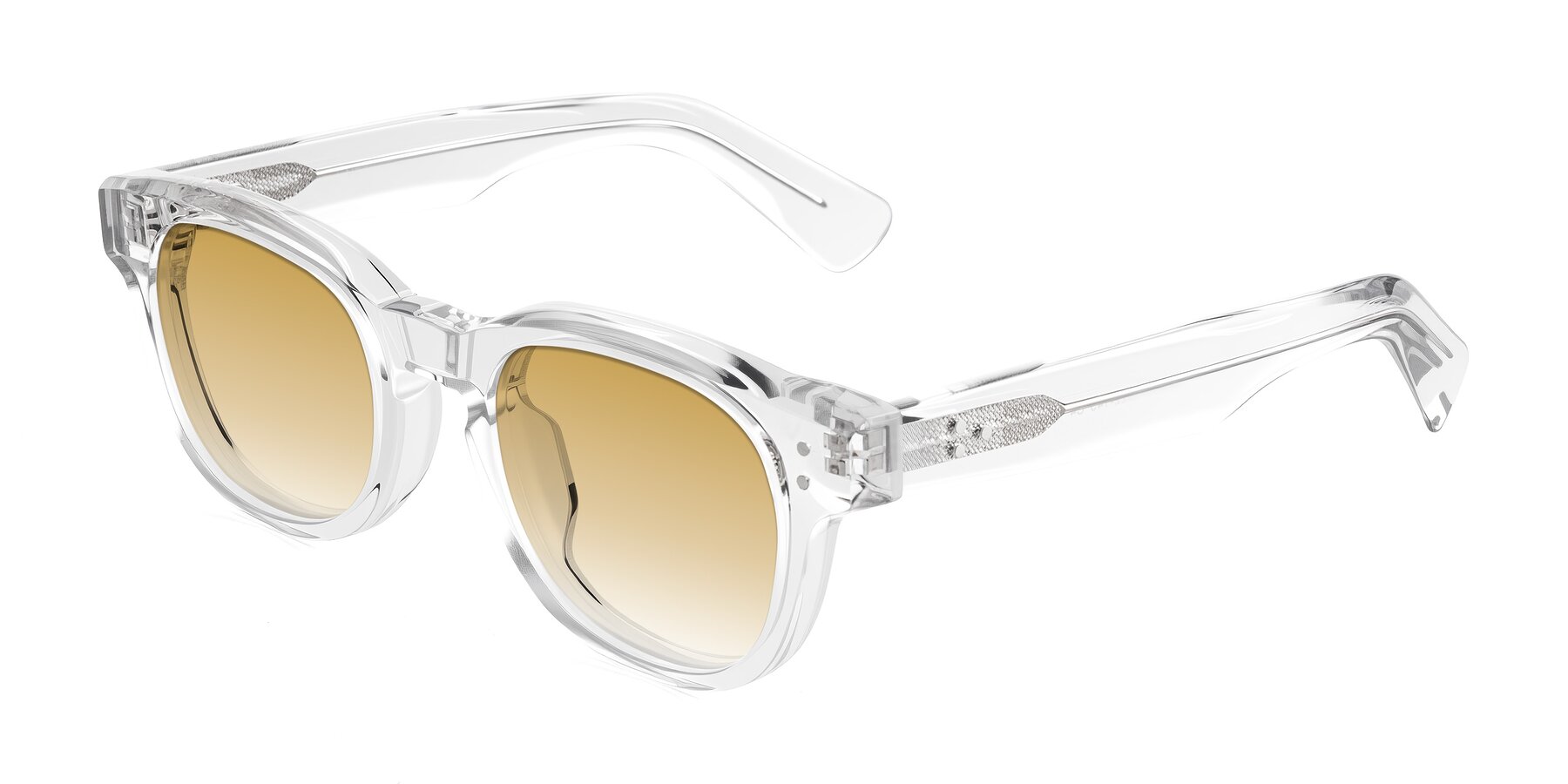 Angle of Jasiri in Clear with Champagne Gradient Lenses