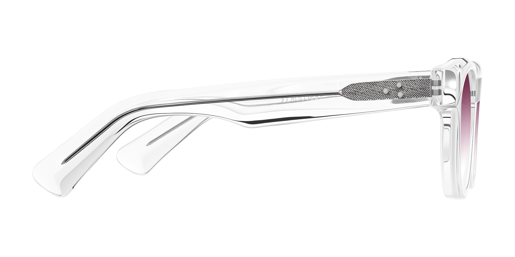 Side of Jasiri in Clear with Wine Gradient Lenses