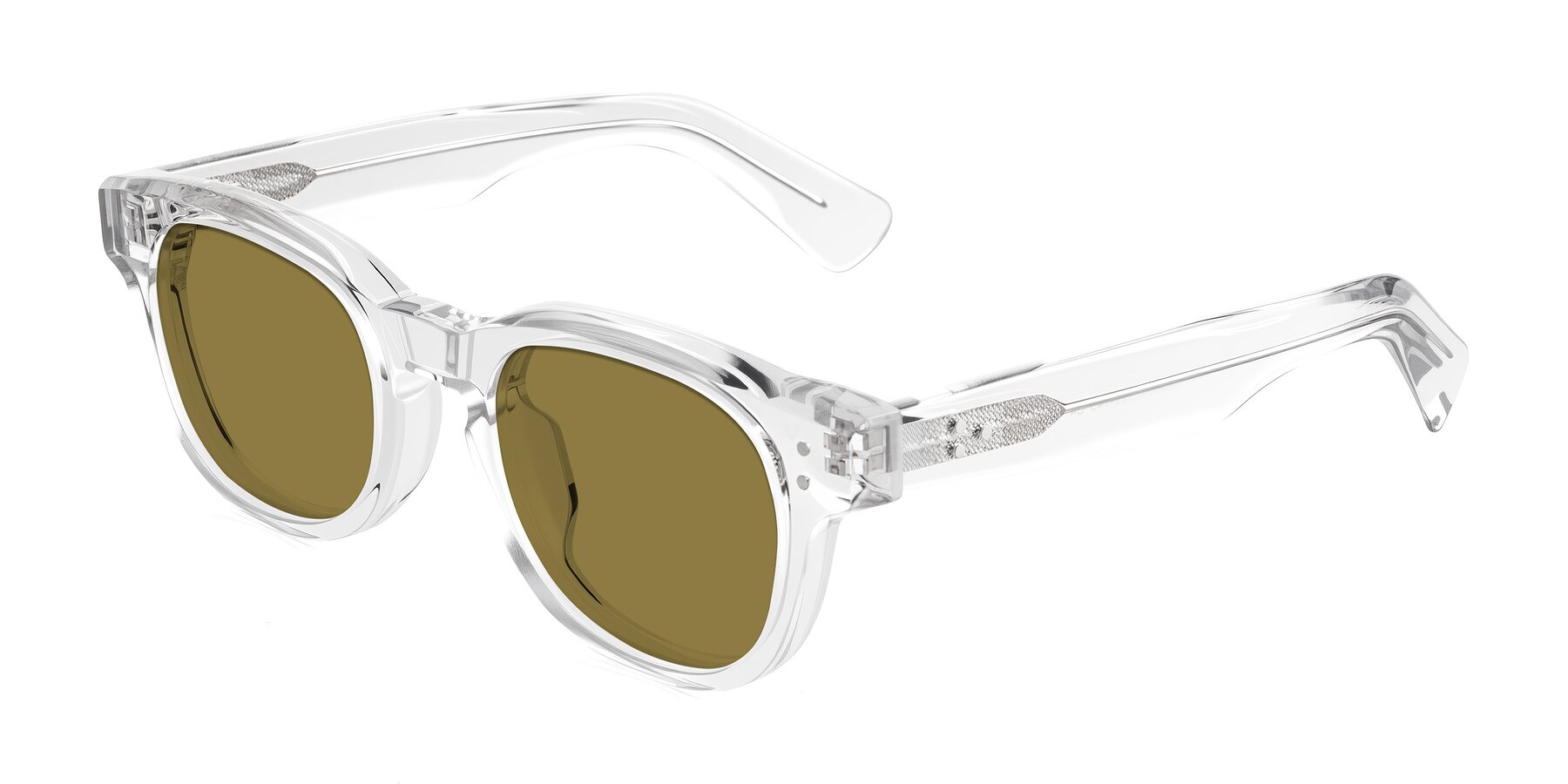 Angle of Jasiri in Clear with Brown Polarized Lenses