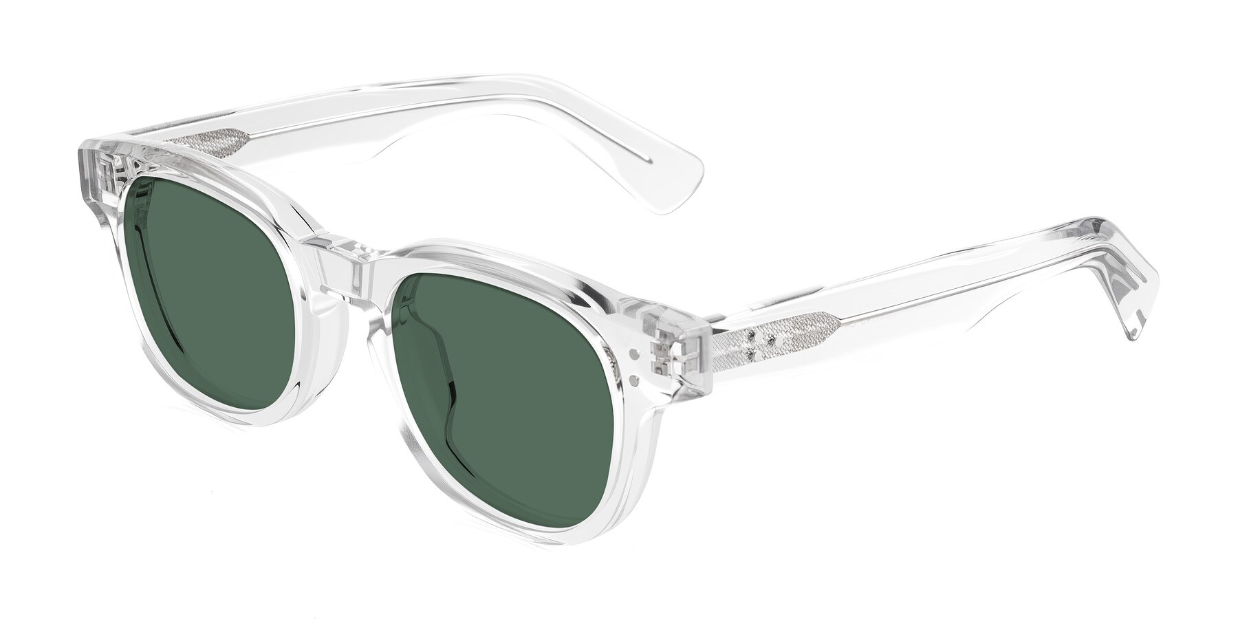 Angle of Jasiri in Clear with Green Polarized Lenses