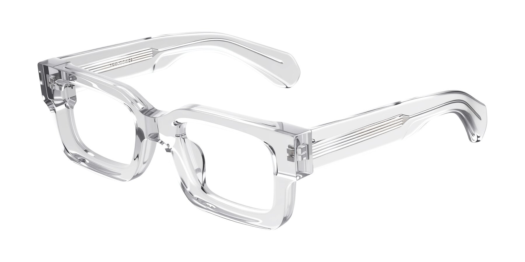 Angle of Nuria in Clear with Clear Reading Eyeglass Lenses