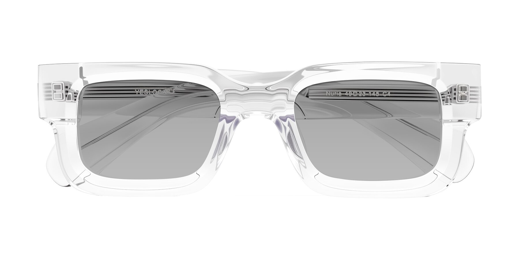 Folded Front of Nuria in Clear with Light Gray Tinted Lenses
