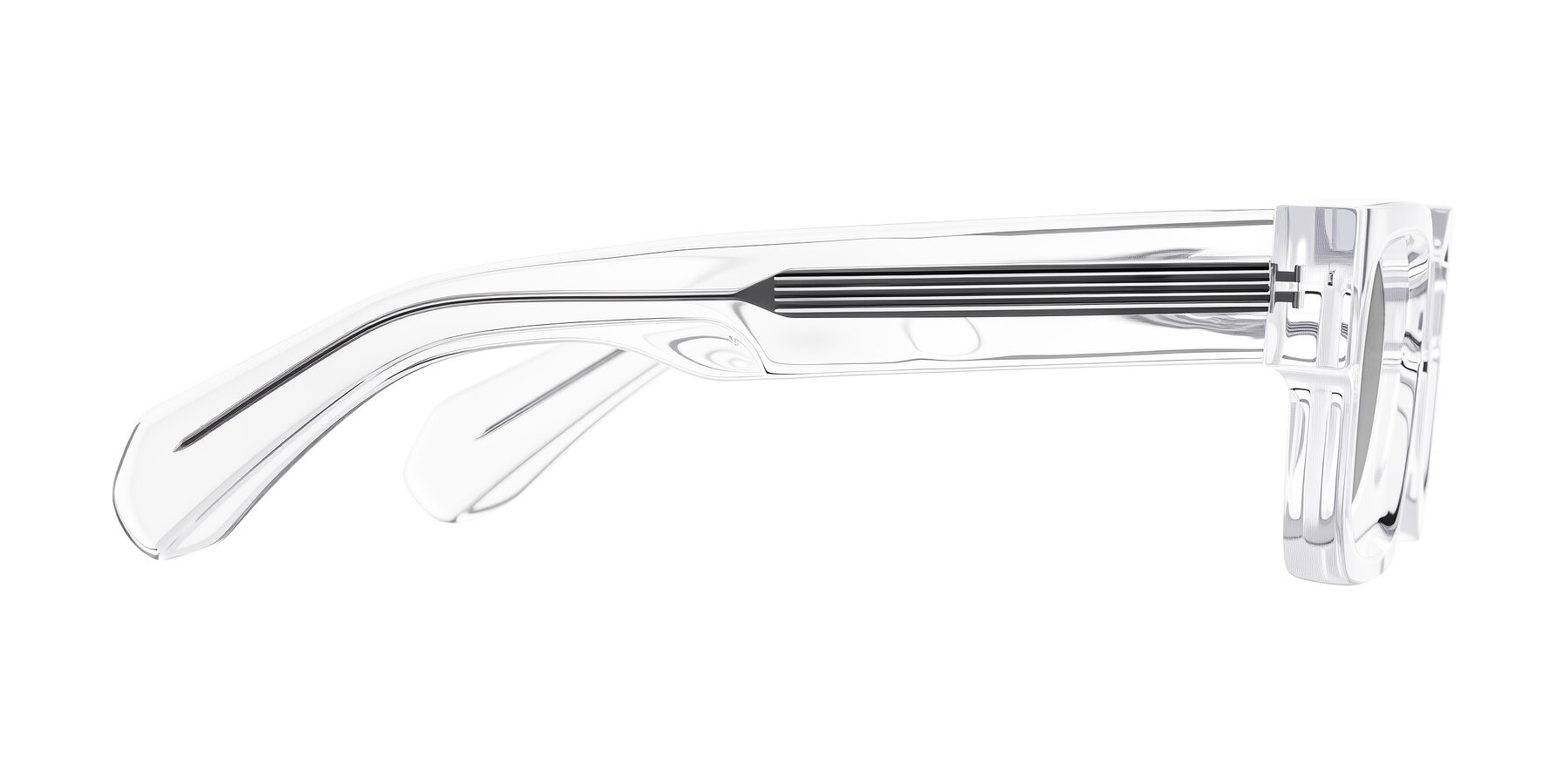 Side of Nuria in Clear with Light Gray Tinted Lenses