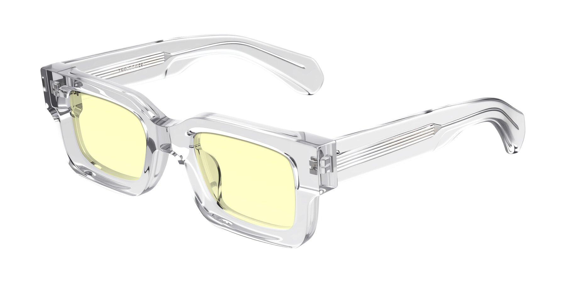 Angle of Nuria in Clear with Light Yellow Tinted Lenses