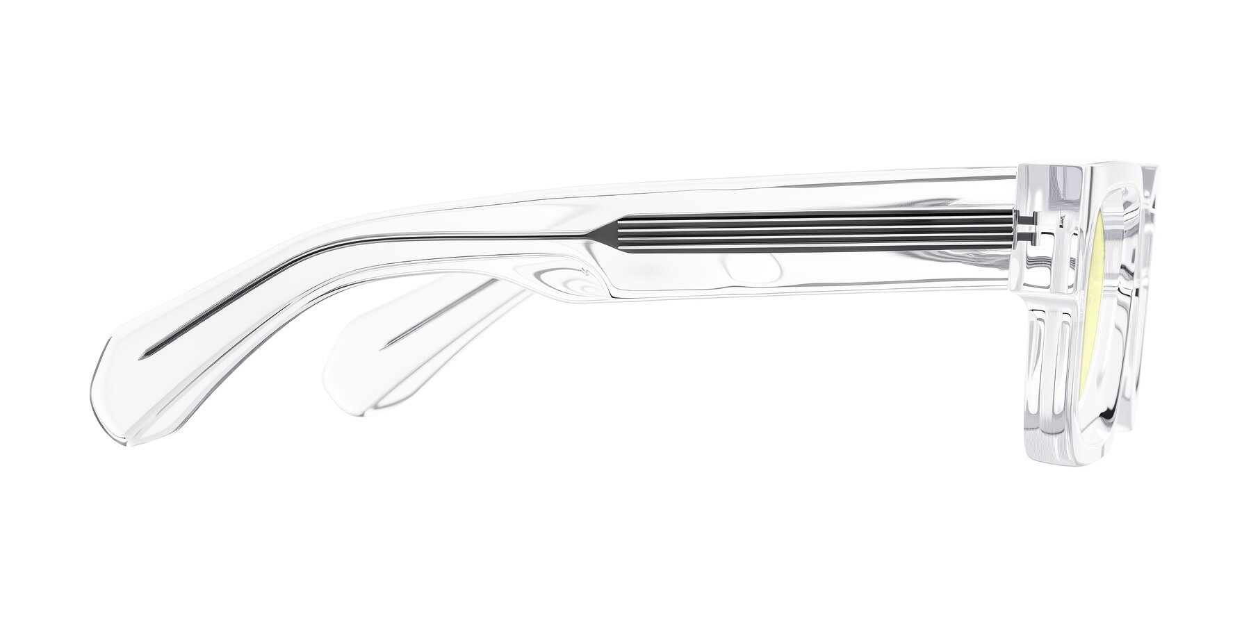 Side of Nuria in Clear with Light Yellow Tinted Lenses